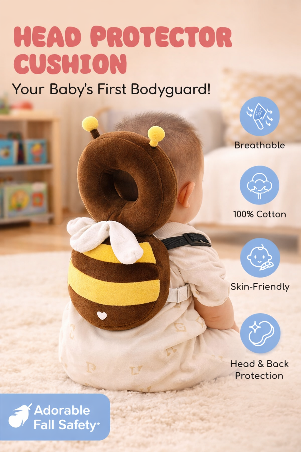 Baby Head Protector Bag for Walking & Crawling