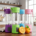 Portable USB Rechargeable Blender Bottle for Smoothies & Juices (6 Blade, Travel Friendly)