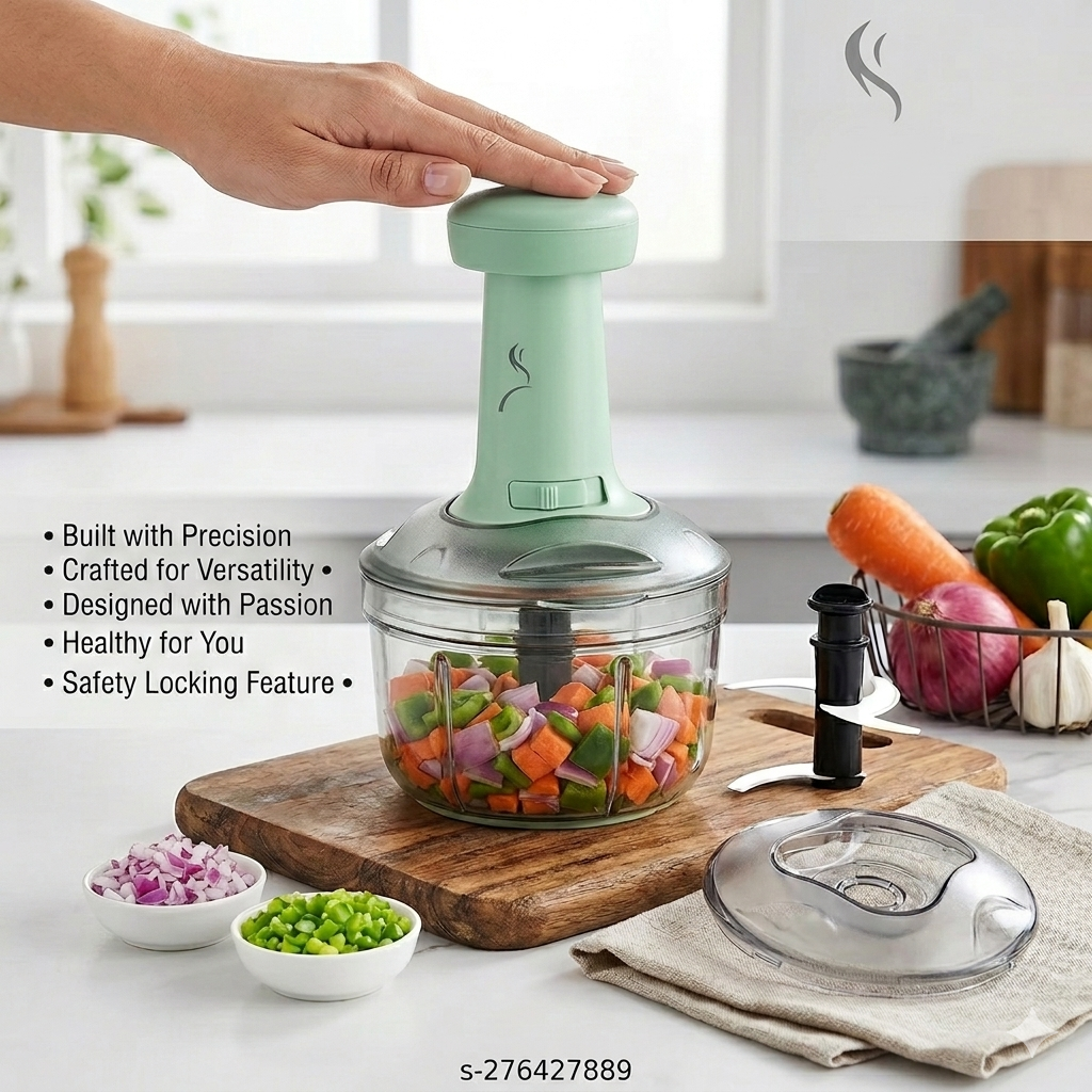 Manual Push Chopper – Easy Vegetable & Food Cutter (Multipurpose Kitchen Tool)
