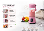 Portable USB Rechargeable Blender Bottle for Smoothies & Juices (6 Blade, Travel Friendly)