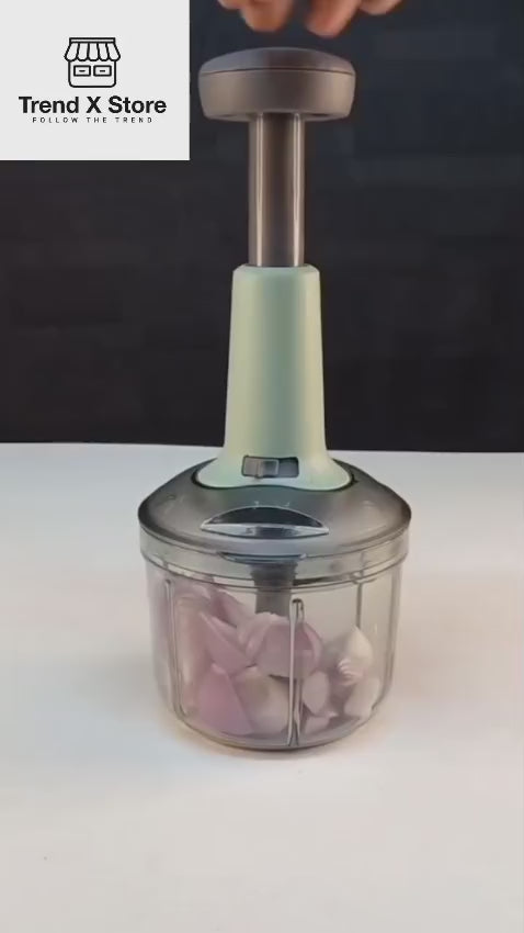 Manual Push Chopper – Easy Vegetable & Food Cutter (Multipurpose Kitchen Tool)